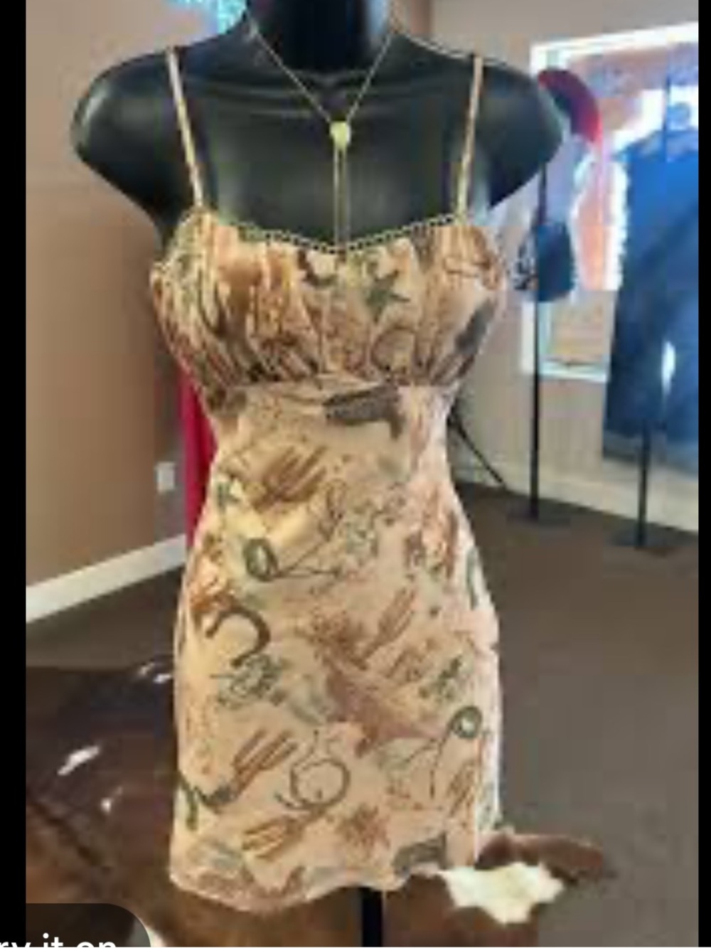 NWT Le Lis Beige Floral Print Mini Dress
